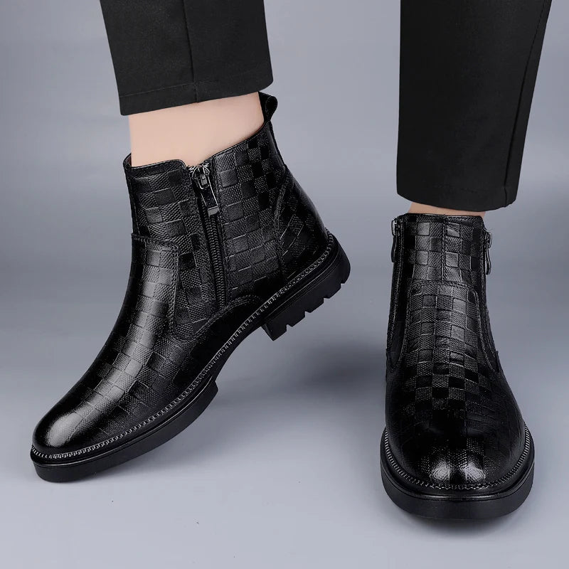 Oliver Lattice Leather Boots