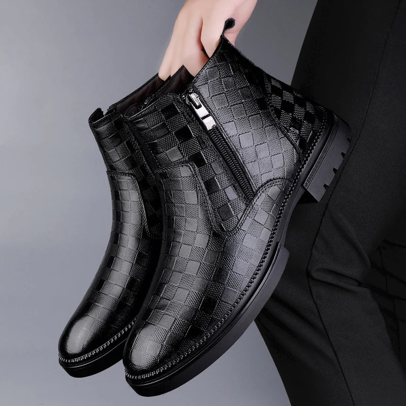 Oliver Lattice Leather Boots