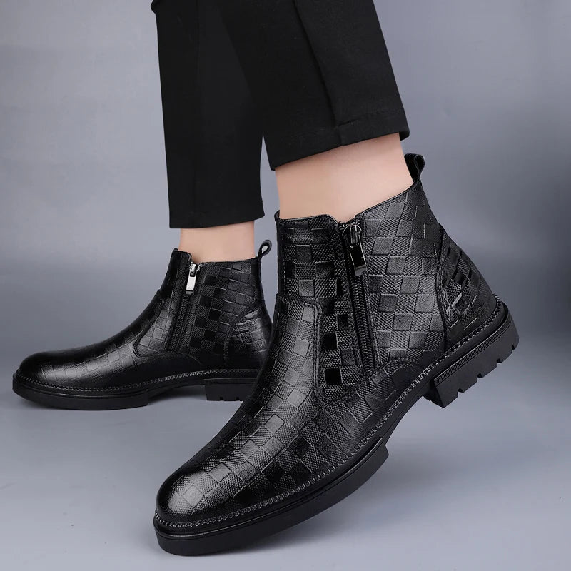 Oliver Lattice Leather Boots