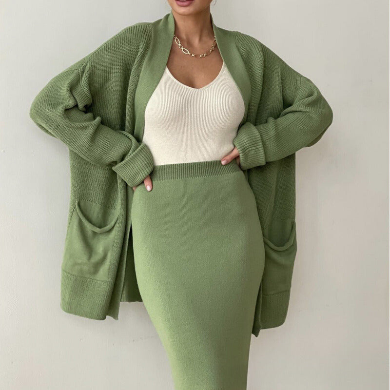 Verdant Vogue Knit Ensemble