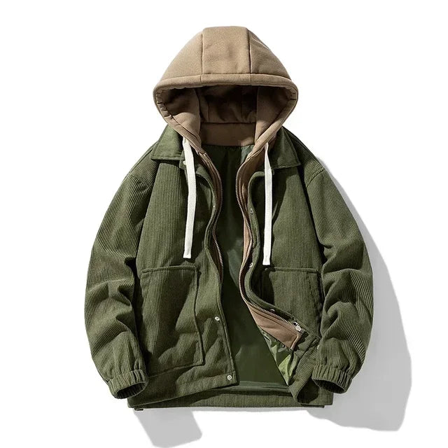 Miles Layered Look Corduroy Jacket