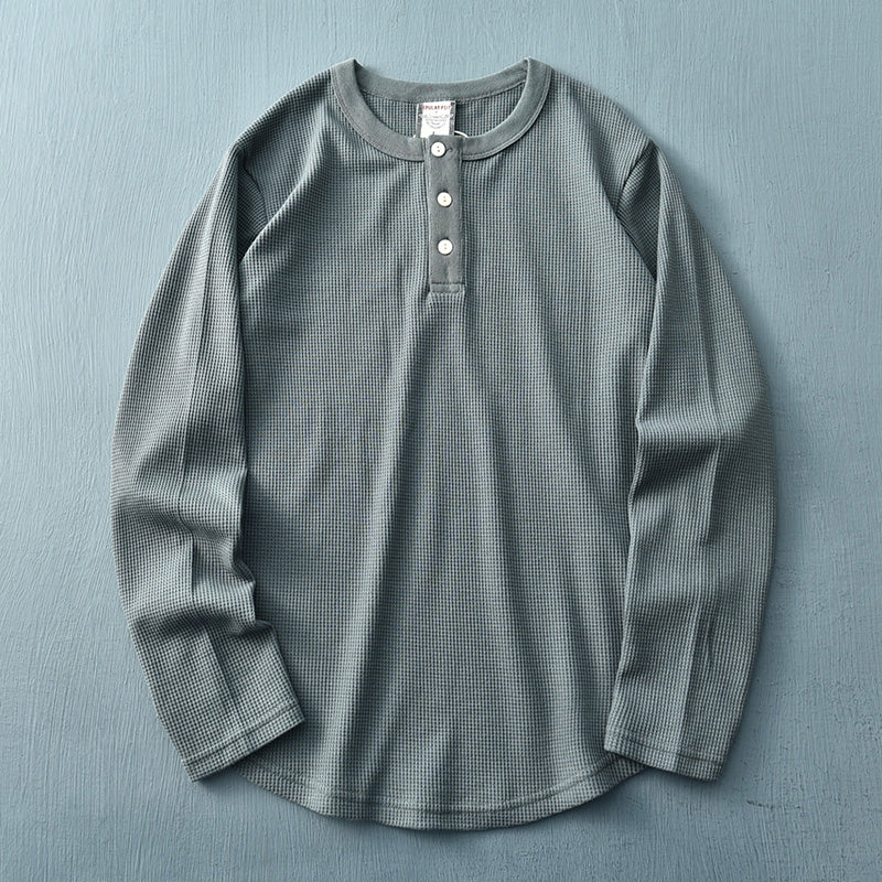 Miles Premium Waffle Henley Shirt