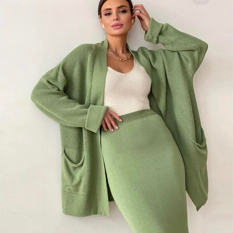 Verdant Vogue Knit Ensemble