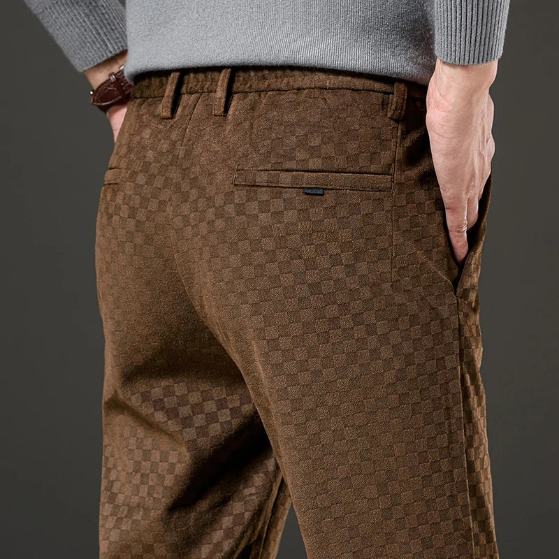 Cole Harrow Checkered Corduroy Pants