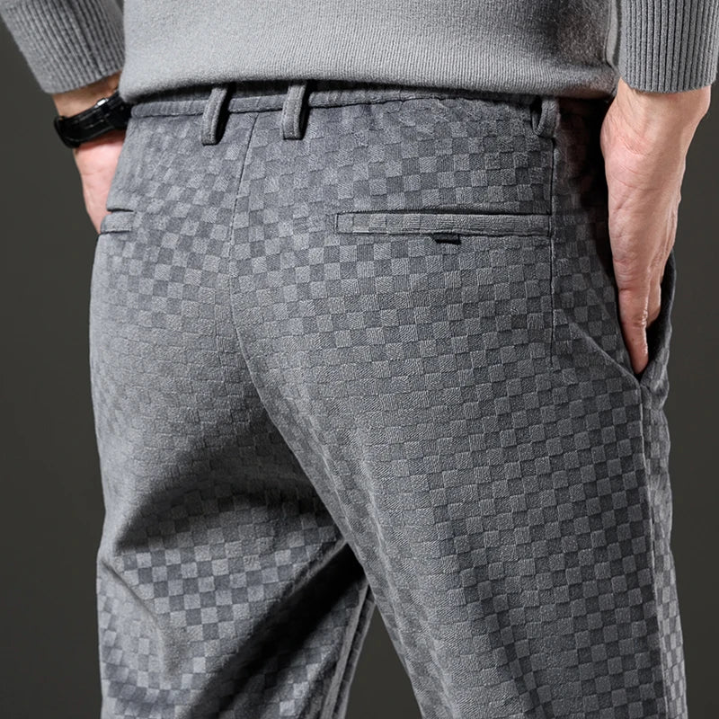 Cole Harrow Checkered Corduroy Pants