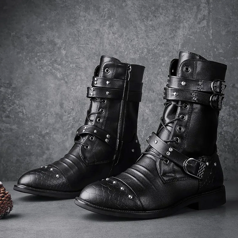 Nocturne Rivetto Leather Boots