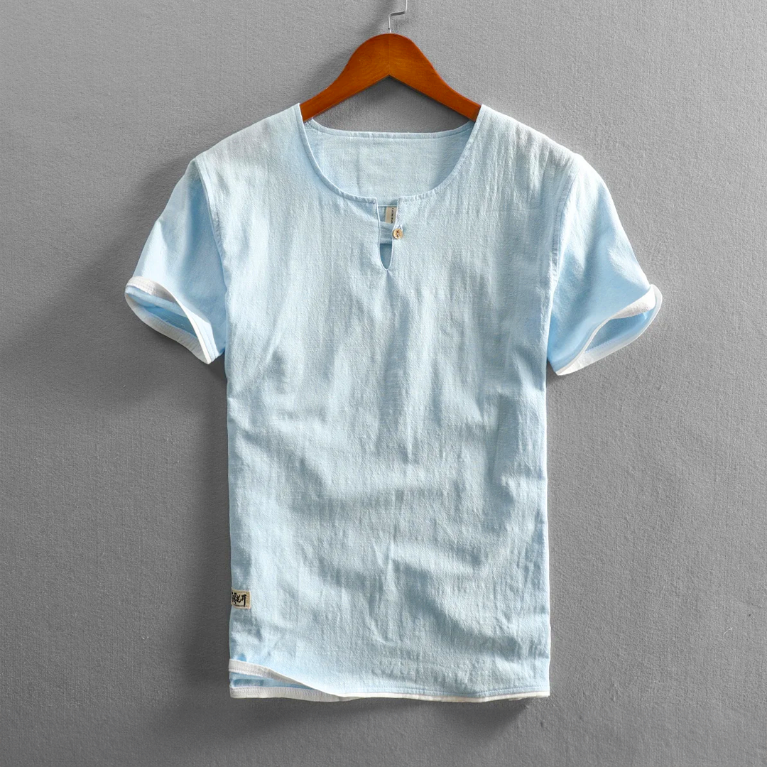 HAMILTON LINEN HENLEY SHIRT