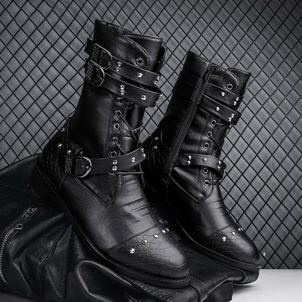 Nocturne Rivetto Leather Boots