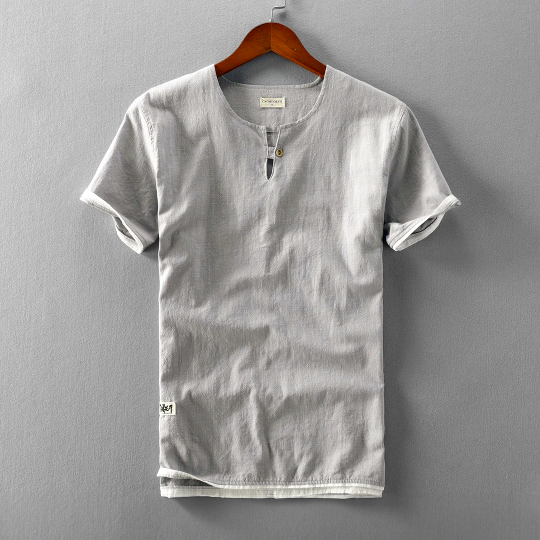 HAMILTON LINEN HENLEY SHIRT