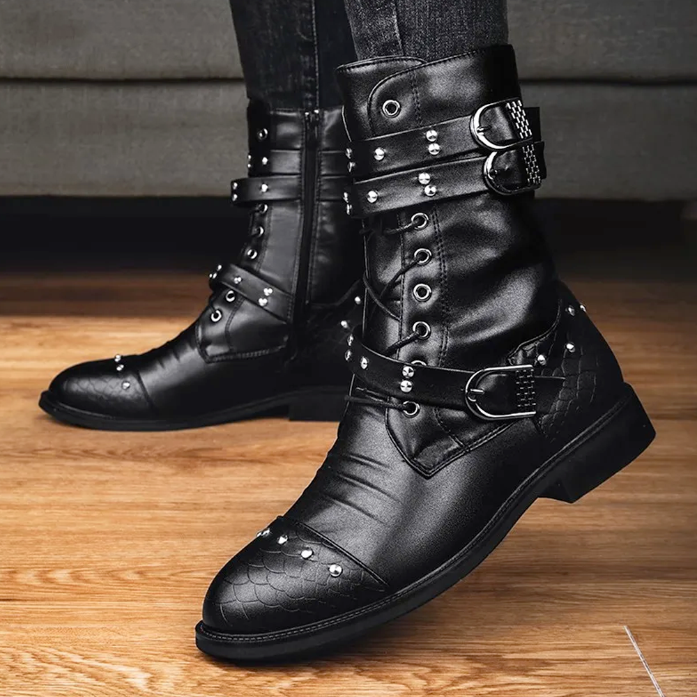 Nocturne Rivetto Leather Boots