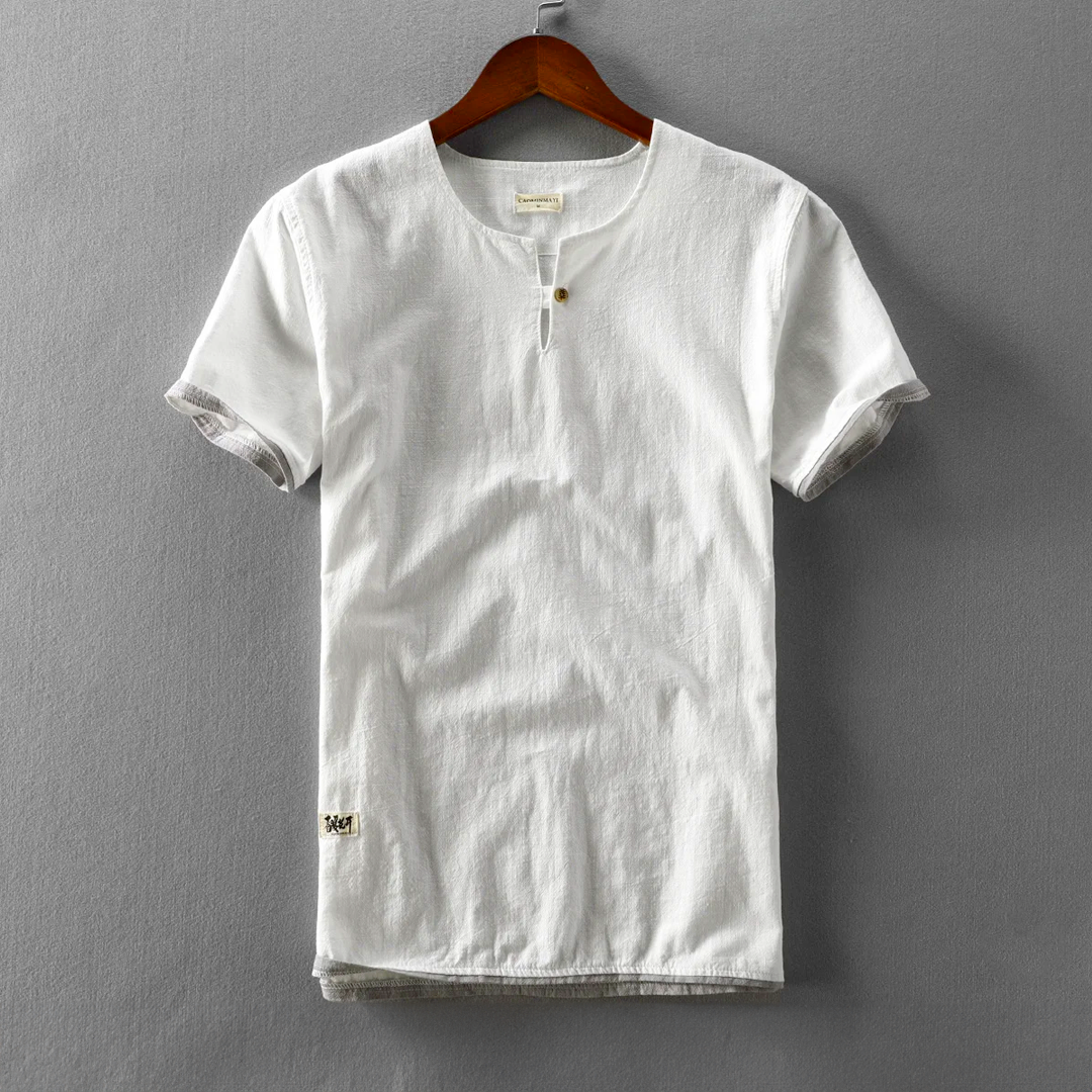 HAMILTON LINEN HENLEY SHIRT