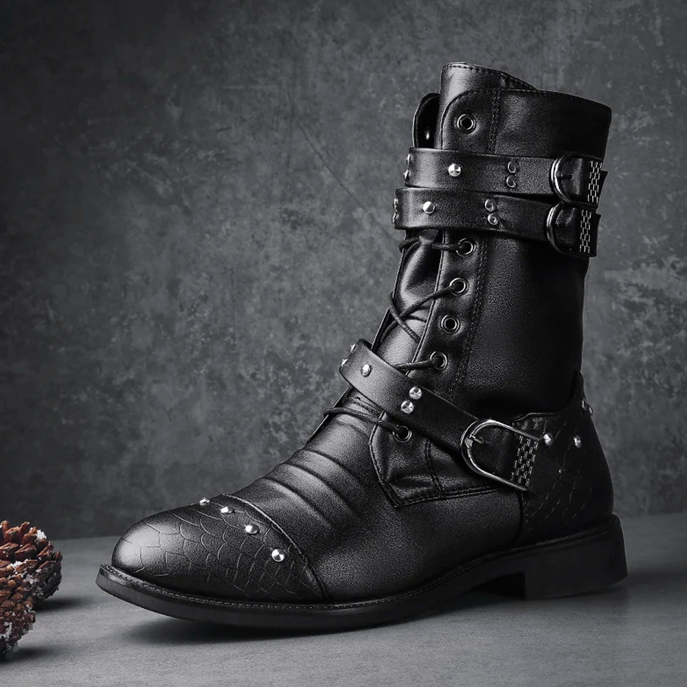 Nocturne Rivetto Leather Boots