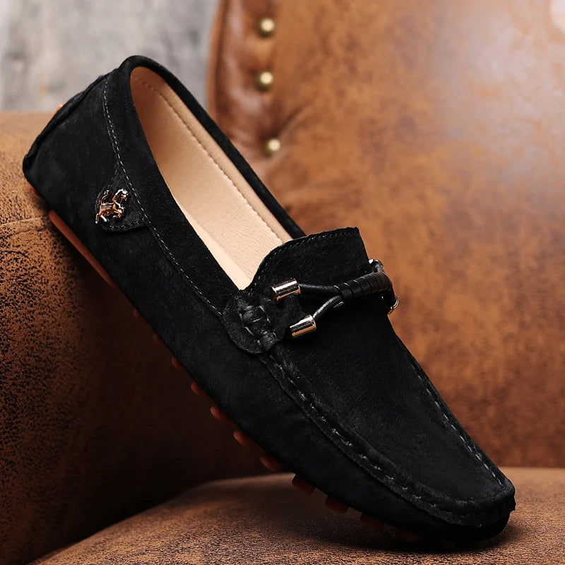 Enrico Rosso Suede Leather Loafers