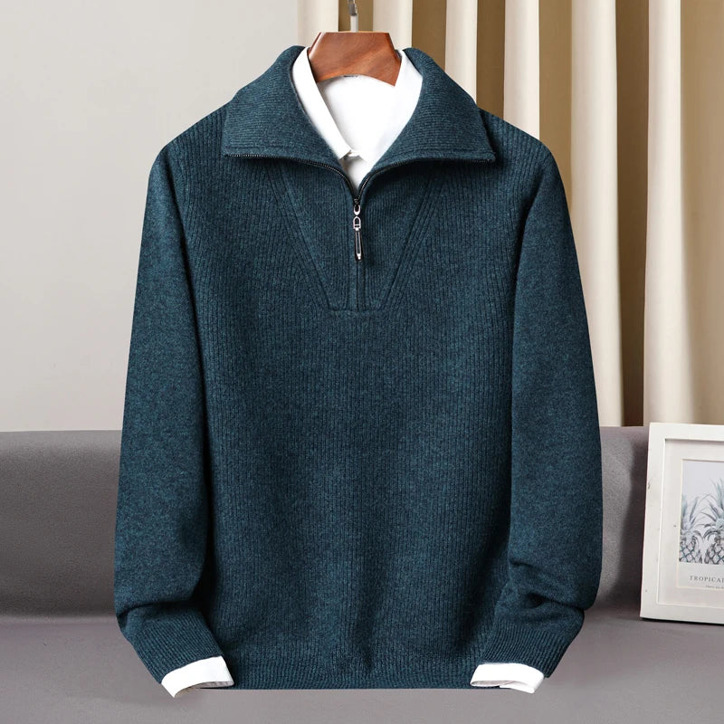 Caruso Half Zip Merino Sweater