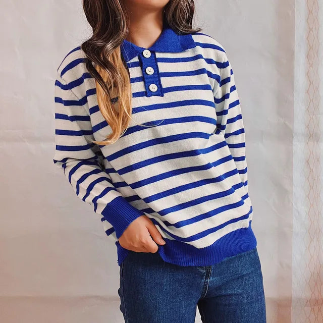 Emilia Monte Striped Casual Sweater