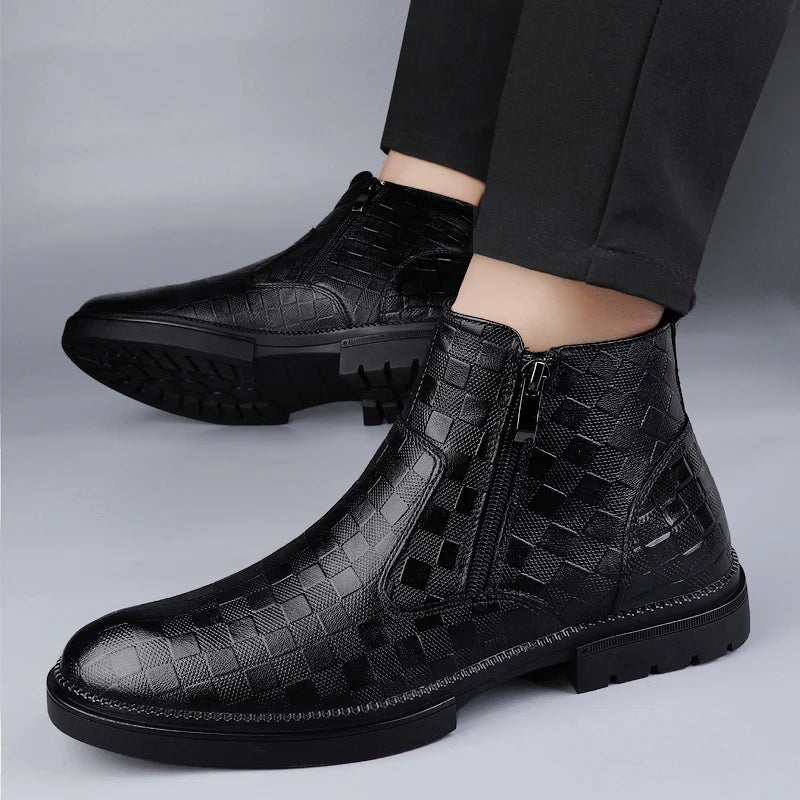 Oliver Lattice Leather Boots