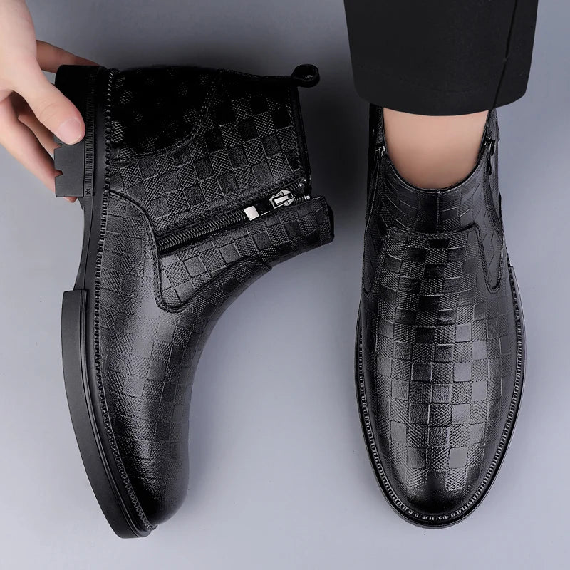 Oliver Lattice Leather Boots