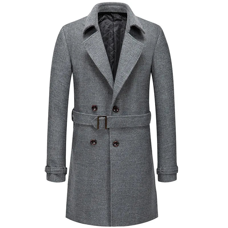 Maxwell Sterling Wool-Cashmere Trench