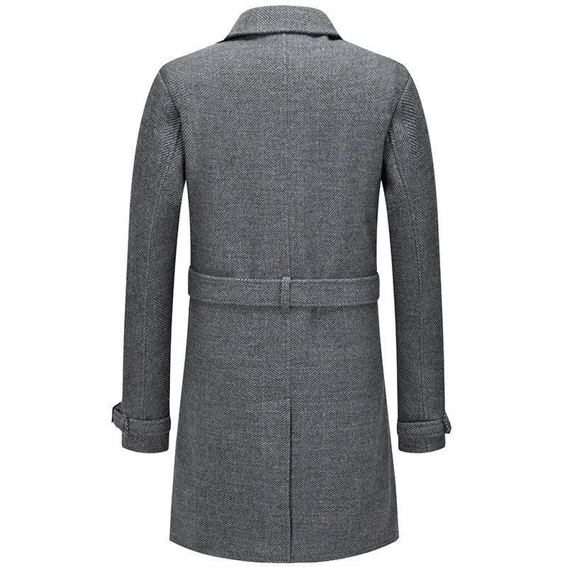 Maxwell Sterling Wool-Cashmere Trench