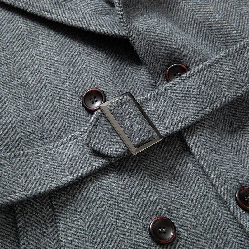 Maxwell Sterling Wool-Cashmere Trench